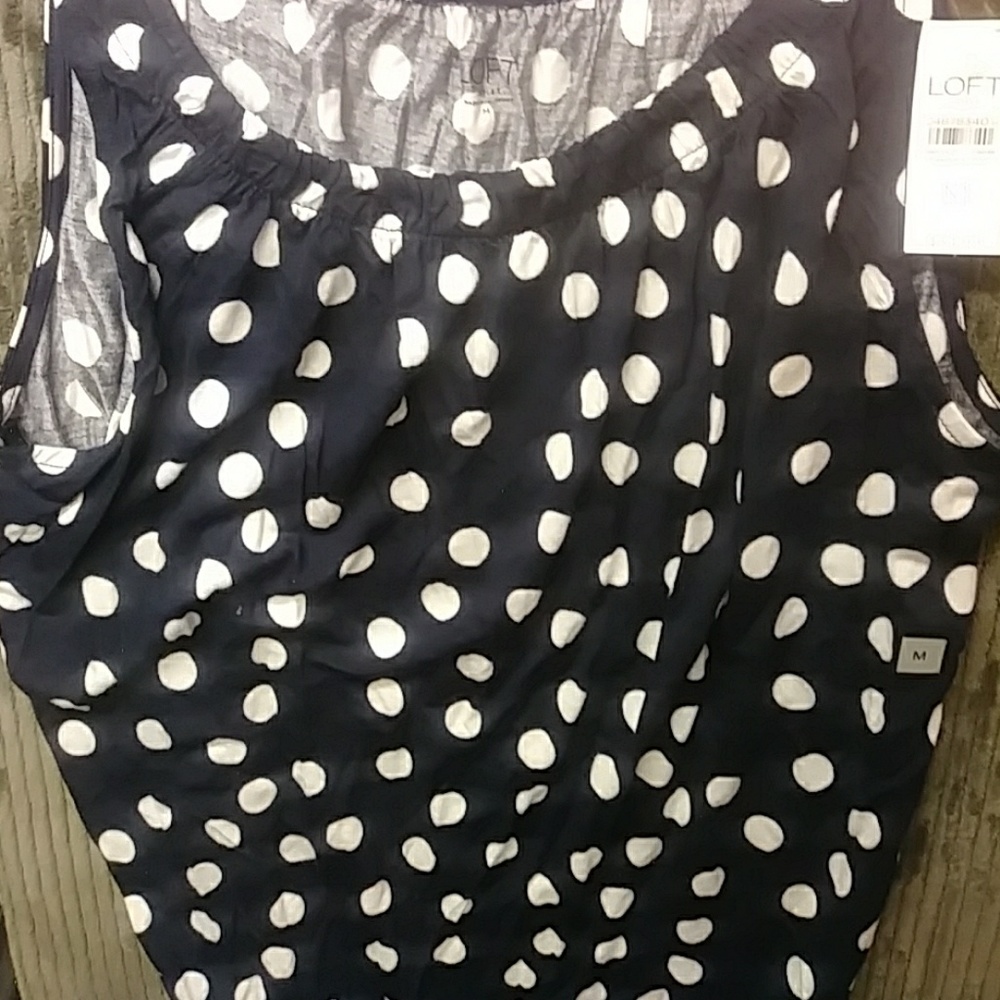 LOFT polka dot shirt